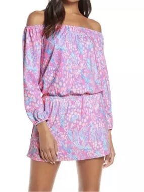 EUC Lilly Pulitzer Lana Skort Romper in Pink Sorbet Size L